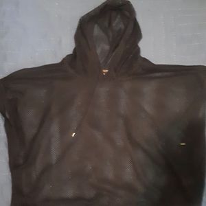 Addition elle mesh cropped hoodie